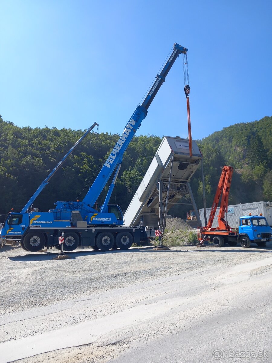 Demontáž mobilnej betonárky