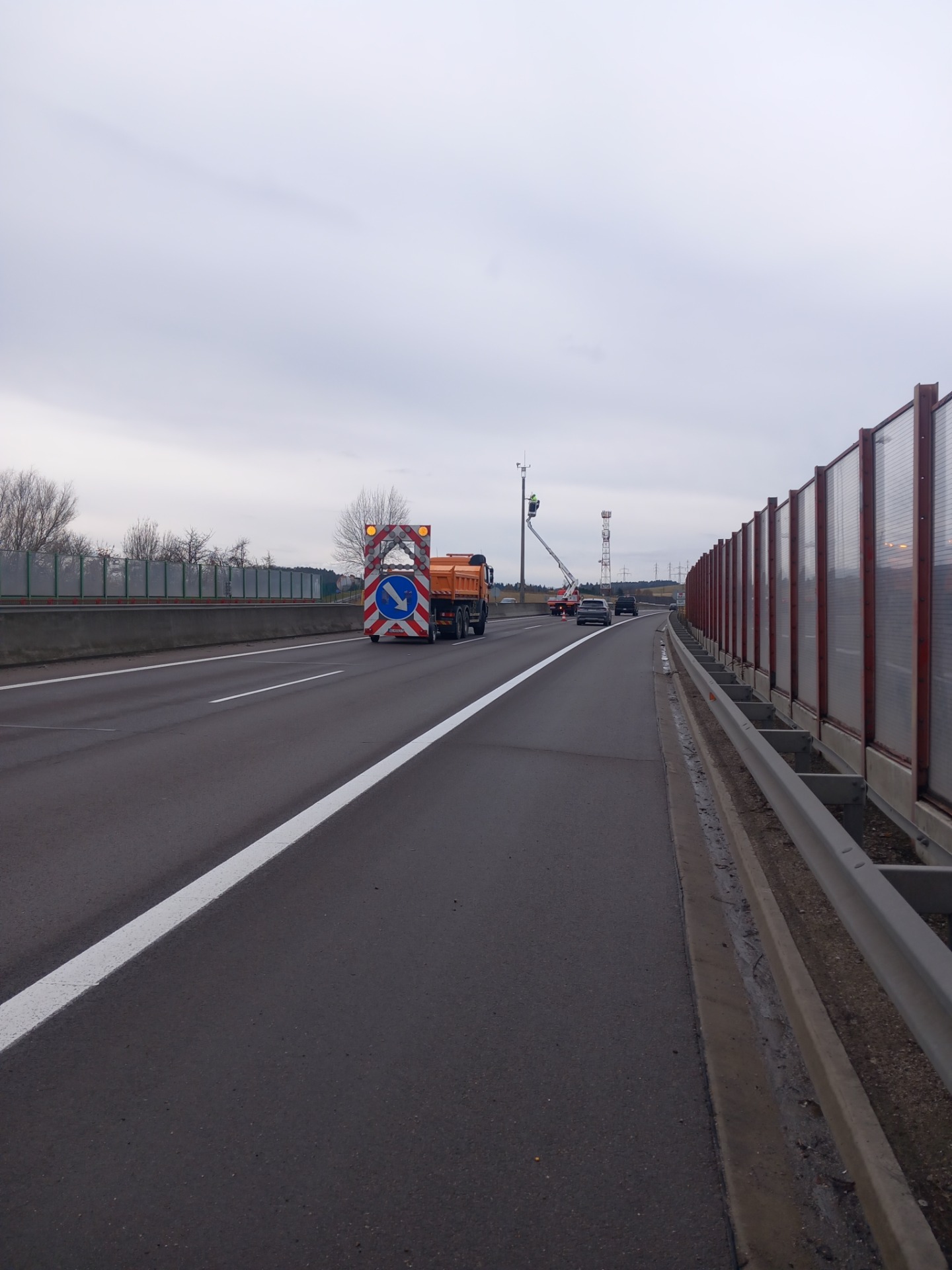 Montáž antén dialnice